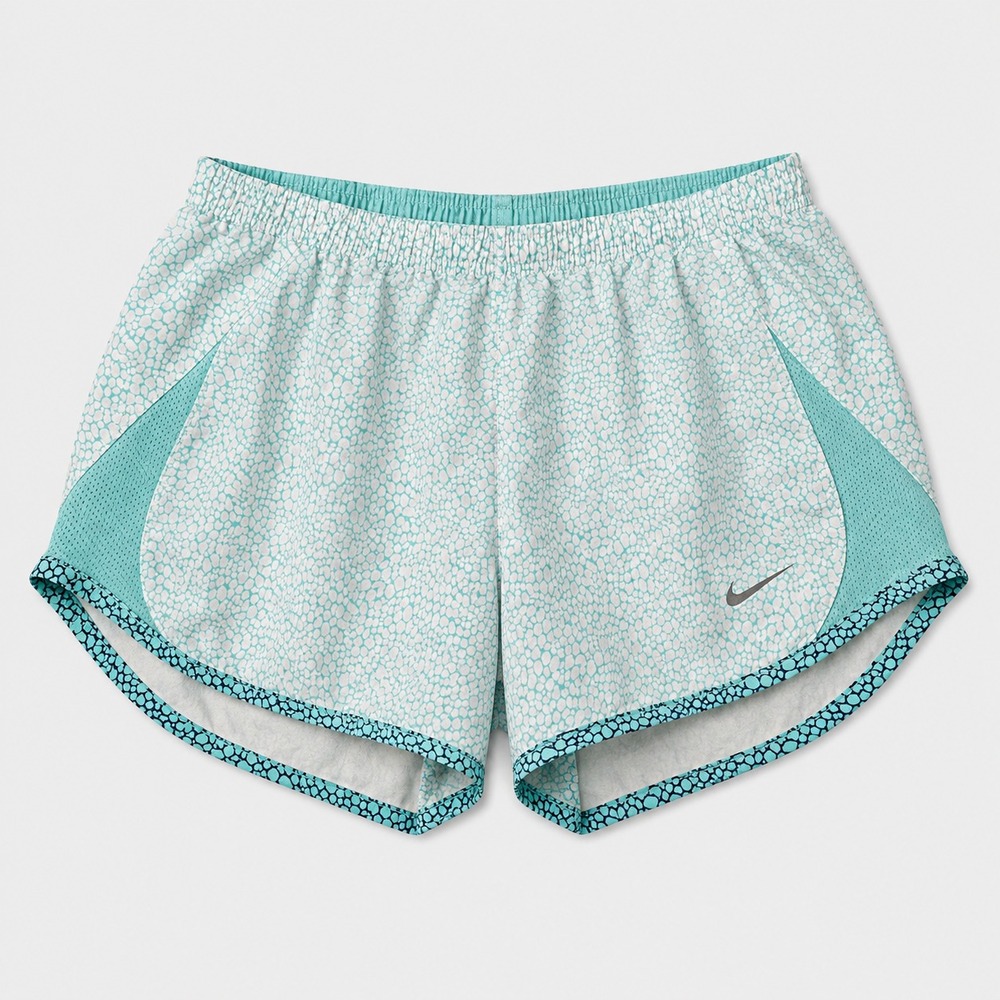 Nike Dri-FIT Running Shorts Womens S Aqua White Reflective Athletic Workout